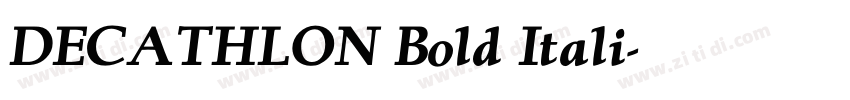 DECATHLON Bold Itali字体转换